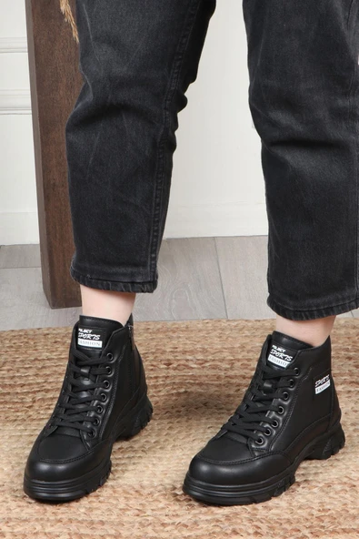 Papuç Sepeti 4222 Sıcak Astar Kaymaz Taban Kadın Bot - Resim 3