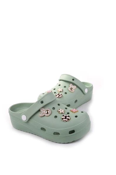 Papuç Sepeti Taşlı Kalın Taban Kadın Havuz/Plaj/Bahçe Terlik Sandalet - Resim 8