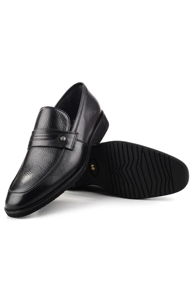 Benart Hakiki Deri Hafif Eva Taban Bağcıksız Günlük Klasik Erkek Ayakkabı - Resim 9