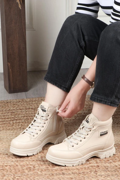 Papuç Sepeti 4222 Sıcak Astar Kaymaz Taban Kadın Bot - Resim 4