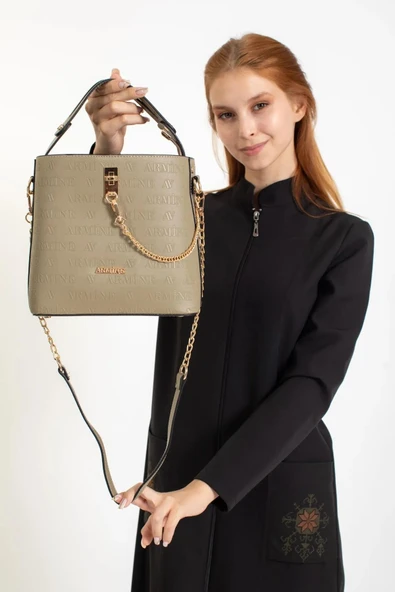 Armine 222 Kadın Lazer Baskılı El & Omuz Çantası - Resim 7