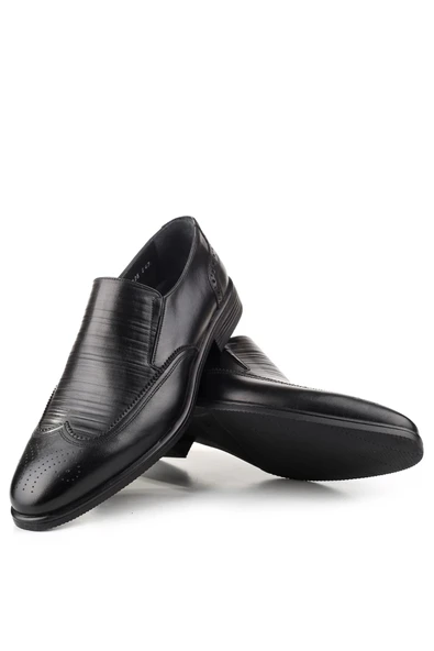 Delfino 625 Erkek Hakiki Deri Bağcıksız Kauçuk Klasik Ayakkabı - Resim 3