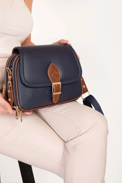 Papuç Sepeti 1406 Kadın Çok Bölmeli Günlük  Omuz Çantası - Resim 4