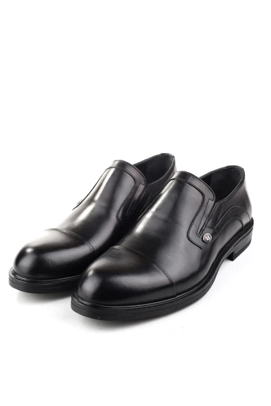 Delfino 319 Erkek Hakiki Deri Bağcıksız Kauçuk Klasik Ayakkabı - Resim 2