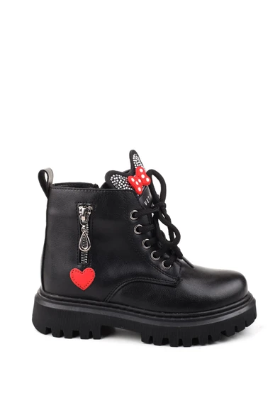 Papuç Sepeti 4181 Kaymaz Termo Taban Fermuarlı Kız Çocuk Bot - Resim 3