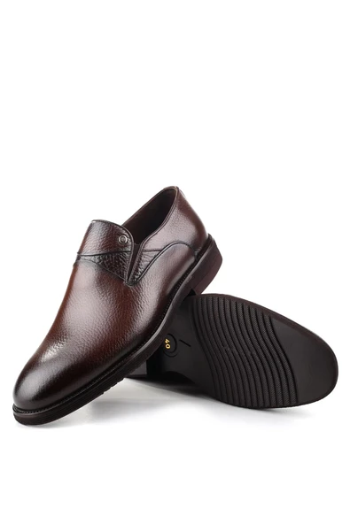 Benart Hakiki Deri Hafif Eva Taban Bağcıksız Günlük Klasik Erkek Ayakkabı - Resim 10