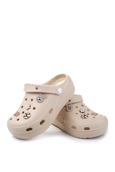 Papuç Sepeti Taşlı Kalın Taban Kadın Havuz/Plaj/Bahçe Terlik Sandalet - Resim 9