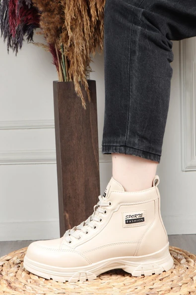 Papuç Sepeti 4222 Sıcak Astar Kaymaz Taban Kadın Bot - Resim 8