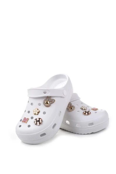 Papuç Sepeti Taşlı Kalın Taban Kadın Havuz/Plaj/Bahçe Terlik Sandalet - Resim 6