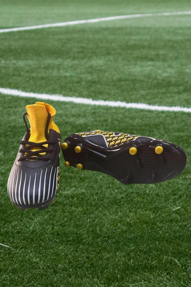 Cool Pele Erkek Çocuk Dişli Çoraplı Krampon Spor Ayakkabı - Resim 5