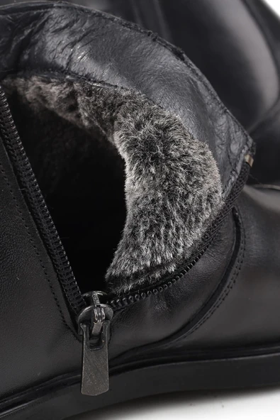 Nevzat Öge 01005 Hakiki Deri Klasik Erkek Kürklü Bot - Resim 4