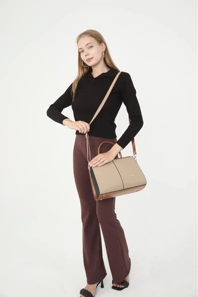 Cressberry 14320 Kadın Çok Bölmeli El & Omuz Çantası - Resim 4