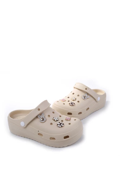 Papuç Sepeti Taşlı Kalın Taban Kadın Havuz/Plaj/Bahçe Terlik Sandalet - Resim 5