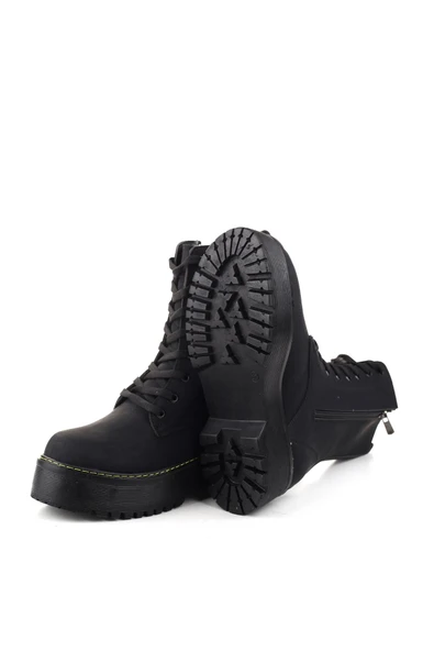 Papuç Sepeti 4189 Poli Taban Günlük Kadın Fermuarlı Postal Bot - Resim 5