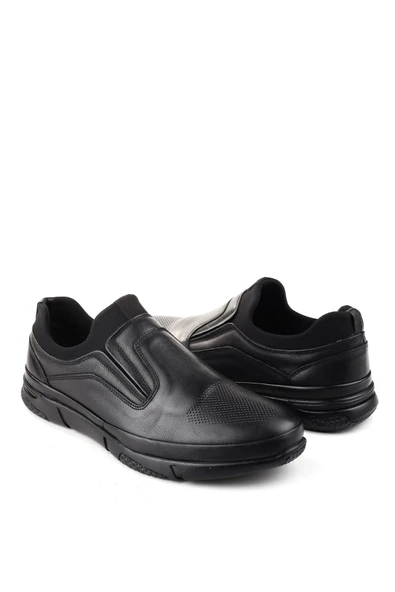 Luis Figo 4441 Büyük Numara Hakiki Deri Bağcıksız Erkek Ayakkabı - Resim 3