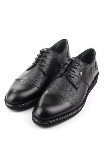 Nevzat Öge 0281 Hakiki Deri Bağcıklı Hafif Taban Klasik Erkek Ayakkabı - Resim 2