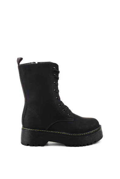 Papuç Sepeti 4189 Poli Taban Günlük Kadın Fermuarlı Postal Bot ürün görseli 1