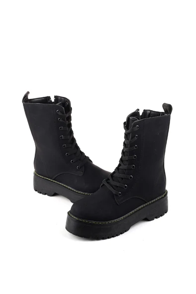 Papuç Sepeti 4189 Poli Taban Günlük Kadın Fermuarlı Postal Bot - Resim 3