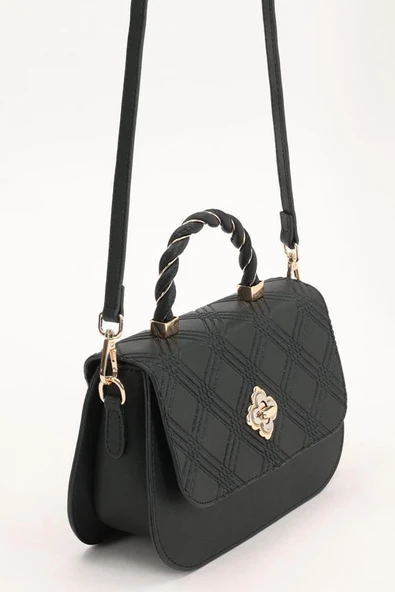 Levidor 930180 Kadın Kabartma Desenli  El & Omuz Çantası - Resim 4