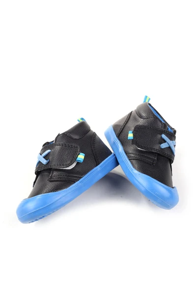 Papuç Sepeti Arzn-4132 Cırtlı Kaymaz Taban Erkek Bebek Bot - Resim 5