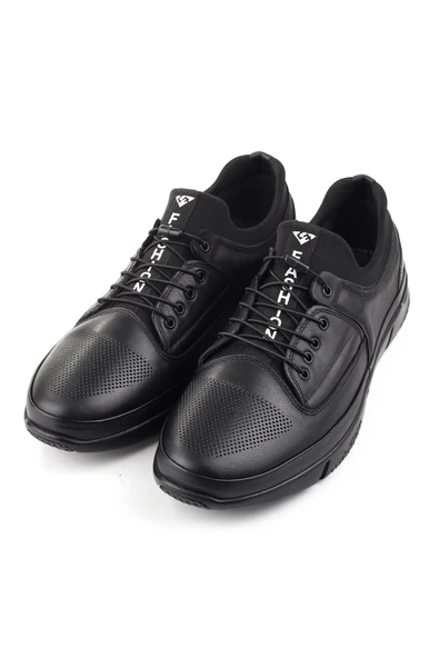 Luis Figo 4442 Büyük Numara Hakiki Deri Streç Bağcık Erkek Ayakkabı - Resim 3