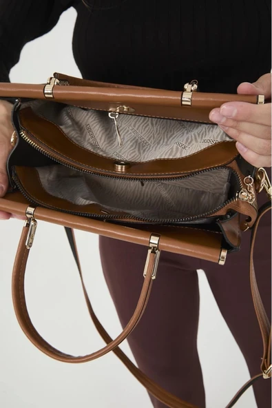 Cressberry 14320 Kadın Çok Bölmeli El & Omuz Çantası - Resim 11