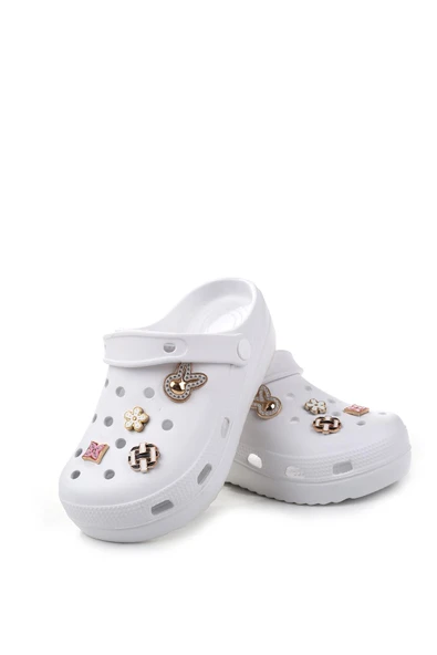 Papuç Sepeti Taşlı Kalın Taban Kadın Havuz/Plaj/Bahçe Terlik Sandalet - Resim 6