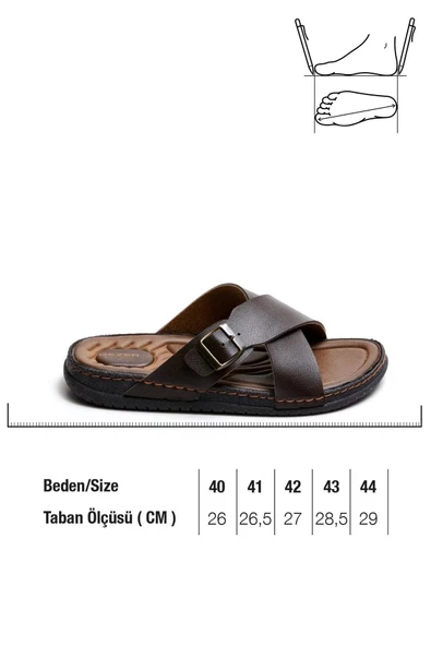 Gezer 11653 Ortopedik Rahat Taban Çapraz Yazlık Erkek Terliği - 3