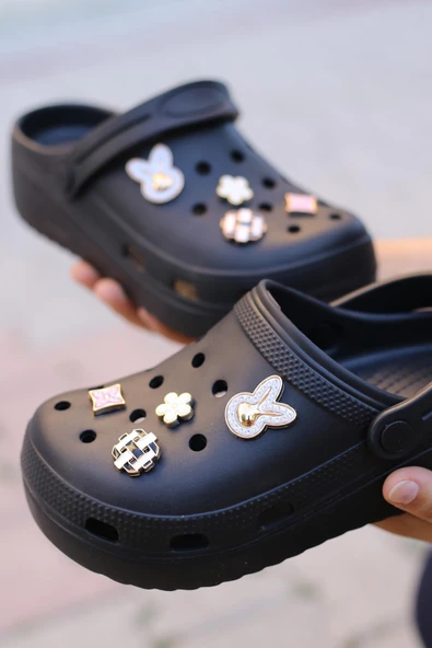 Papuç Sepeti Taşlı Kalın Taban Kadın Havuz/Plaj/Bahçe Terlik Sandalet - Resim 2