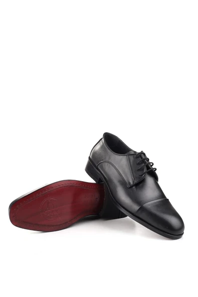 Oskar 2445 Erkek Klasik Bağcıklı Kösele Taban Günlük Deri Ayakkabı - Resim 5