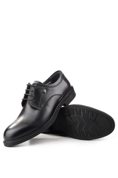 Delfino 320 Erkek Hakiki Deri Bağcıklı & Kürklü Kauçuk Klasik Ayakkabı - Resim 5