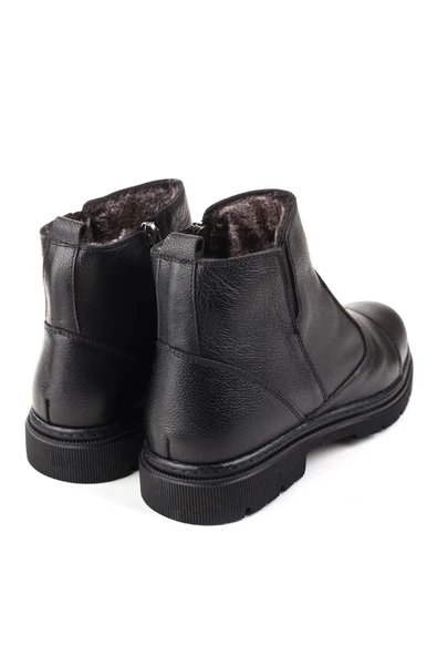 Papuç Sepeti 428 Erkek Hakiki Deri Klasik Kürklü Bot - Resim 6