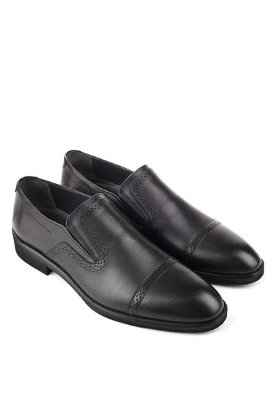 Dericibey Hakiki Deri Termo Taban Bağcıksız Klasik Erkek Ayakkabı - Resim 2