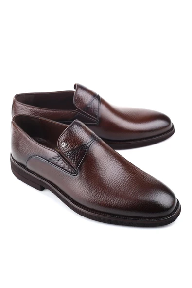 Benart Hakiki Deri Hafif Eva Taban Bağcıksız Günlük Klasik Erkek Ayakkabı - Resim 8