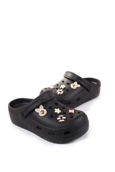 Papuç Sepeti Taşlı Kalın Taban Kadın Havuz/Plaj/Bahçe Terlik Sandalet - Resim 7