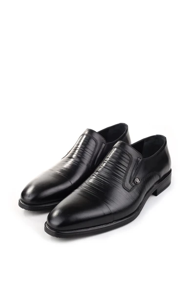 Delfino 525 Erkek Hakiki Deri Bağcıksız Kauçuk Klasik Ayakkabı - Resim 2