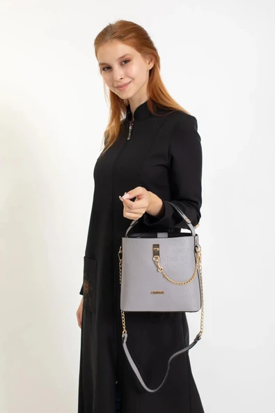 Armine 222 Kadın Lazer Baskılı El & Omuz Çantası - Resim 12