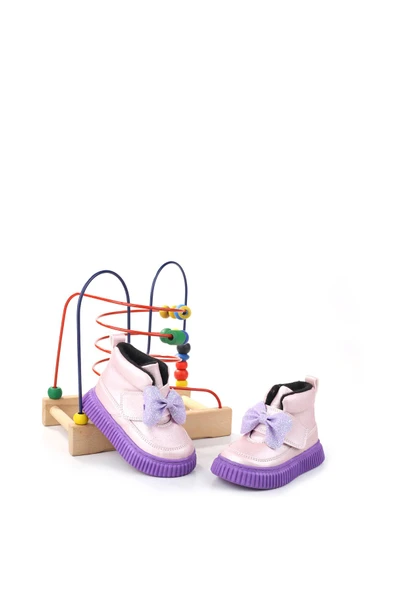 Papuç Sepeti Arzn-4130 Cırtlı Kaymaz Taban Kız Bebek Bot - Resim 2