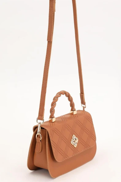 Levidor 930180 Kadın Kabartma Desenli  El & Omuz Çantası - Resim 6