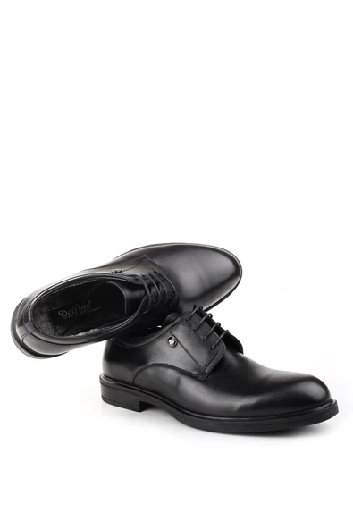 Delfino 320 Erkek Hakiki Deri Bağcıklı & Kürklü Kauçuk Klasik Ayakkabı - Resim 3