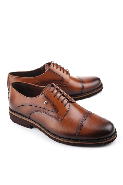 Benart Hakiki Deri Hafif Eva Taban Bağcıklı Günlük Klasik Erkek Ayakkabı - Resim 8