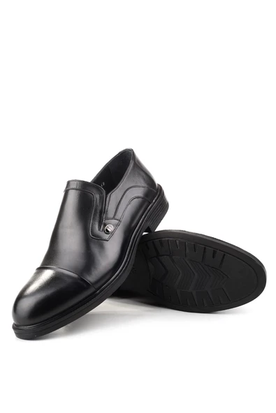 Delfino 319 Erkek Hakiki Deri Bağcıksız Kauçuk Klasik Ayakkabı - Resim 5