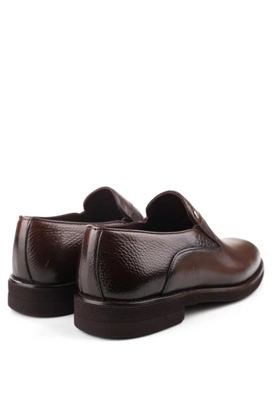 Benart Hakiki Deri Hafif Eva Taban Bağcıksız Günlük Klasik Erkek Ayakkabı - Resim 6