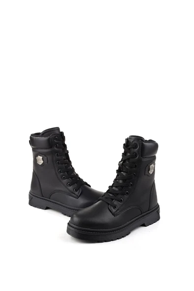 Papuç Sepeti 24070 Sıcak Astar Kaymaz Taban Kadın Motorcu Bot - Resim 3