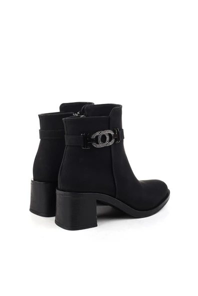 Papuç Sepeti Fermuarlı 5 cm Topuklu Termo Taban Günlük Kadın Bot - Resim 4