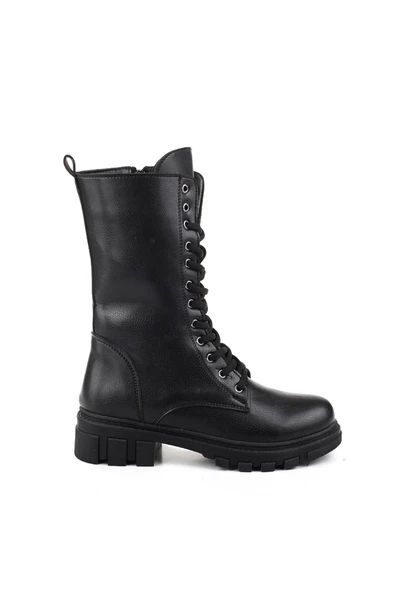 Papuç Sepeti Fermuarlı 4 cm Topuklu Termo Taban Kadın Postal Bot ürün görseli 1