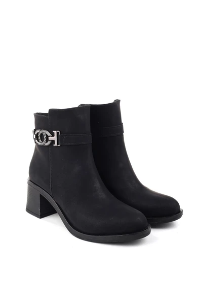 Papuç Sepeti Fermuarlı 5 cm Topuklu Termo Taban Günlük Kadın Bot - Resim 2