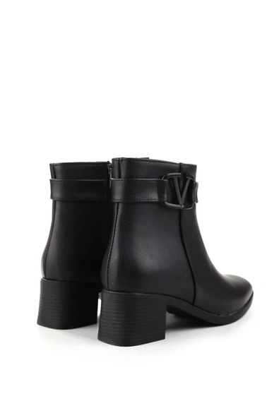 Papuç Sepeti UM848 5 Cm Topuklu Kaymaz Taban Günlük Kadın Bot - Resim 7