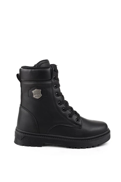 Papuç Sepeti 24070 Sıcak Astar Kaymaz Taban Kadın Motorcu Bot ürün görseli 1