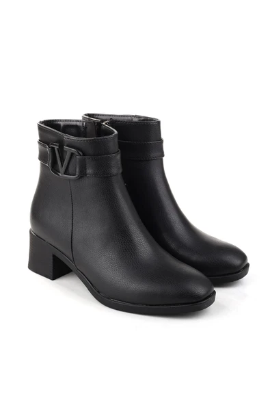 Papuç Sepeti UM848 5 Cm Topuklu Kaymaz Taban Günlük Kadın Bot - Resim 3